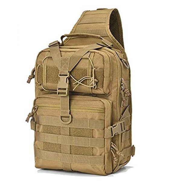 GUGULUZA Tactical Backpack 1 GUGULUZA Tactical Sling Bag,EDC Shoulder Backpack, Crossbody Molle Assault Range Bag for Hunting Camping Trekking