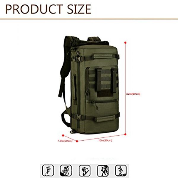 Huntvp Tactical Backpack 3 Huntvp 50L 3 Way Tactical Military MOLLE Assault Backpack Modular WR Bag