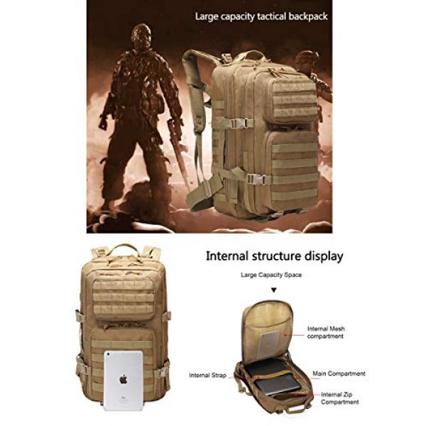 Suoki Tactical Backpack 7 Suoki 45L Molle Rucksack Outdoor Bug Out Bag Hiking Camping Backpack for Men Women
