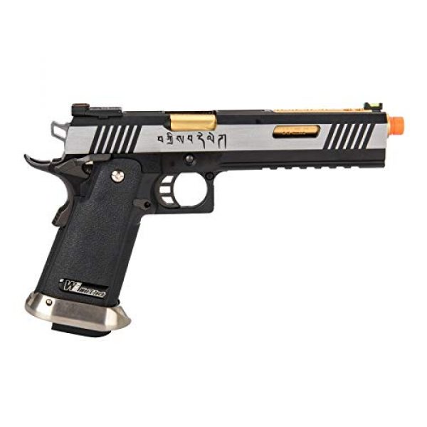 Lancer Tactical Airsoft Pistol 2 Lancer Tactical WE-Tech Hi-Capa 6" IREX Full Auto Competition GBB Airsoft Pistol Black Silver Gold with Markings