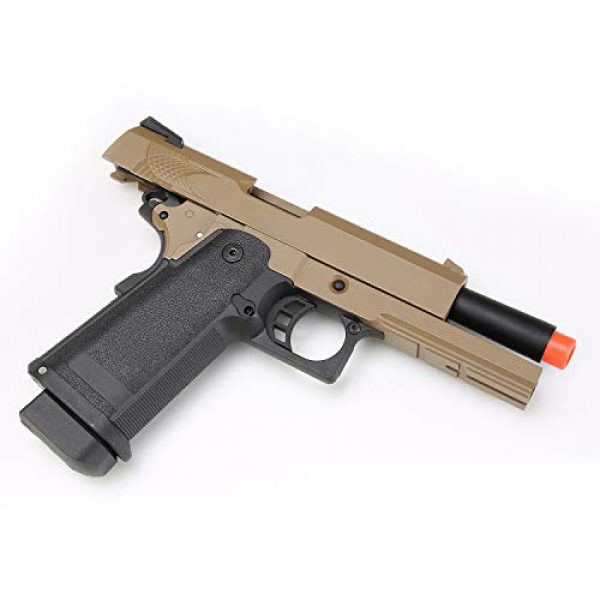 BULLDOG AIRSOFT Airsoft Pistol 5 Airsoft HI-CAPA 4.3 Desert Green Gas Pistol with Free Speed Loader BBS and Gun Case [Airsoft Blowback]