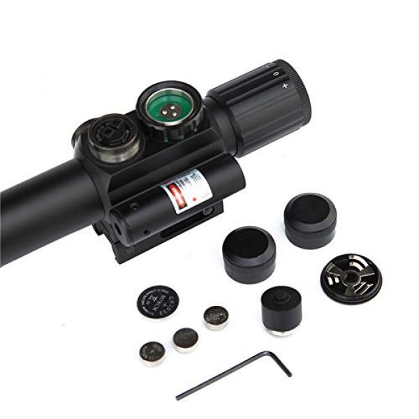 DJym Rifle Scope 5 DJym 4X25 Sight, Universal Sight Hunting Rifle Scope, Waterproof, Anti-Fog and Shockproof