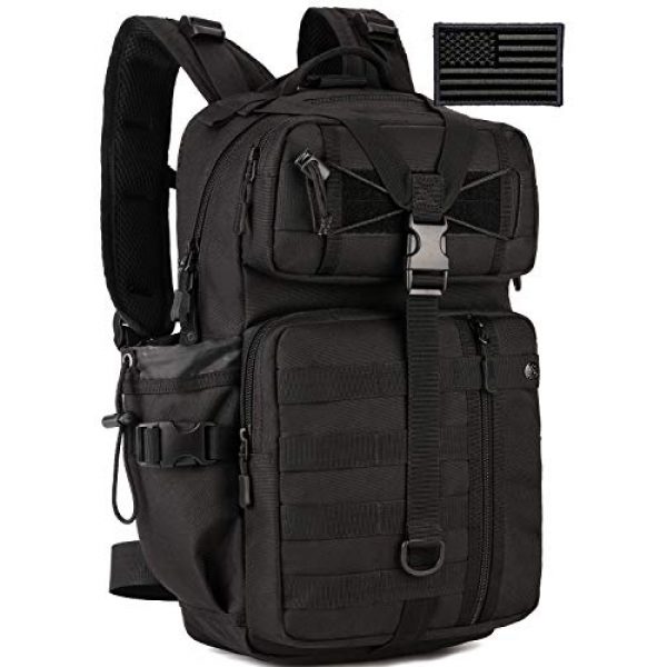 Protector Plus Tactical Backpack 1 Protector Plus Tactical Motorcycle Backpack Small Military MOLLE Cycling Hydration Daypack (Rain Cover & Patch Included)