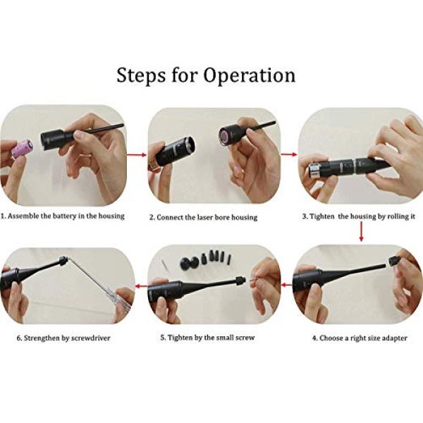 ADAFAZ Rifle Bore Sight Kit 5 ADAFAZ Green Bore Sight Kit Boresighters Automatically Adjust Focus for .177 to .50 Caliber Pistols Rifles (3rd Version)