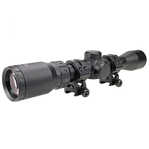 Persei Rifle Scope 5 Persei Optics Rifle Scope 1-inch Tube 2-7x 32mm 1/10 MOA Adjustments Mil-Dot Reticle with Medium Profile Scope Rings