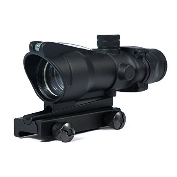 CL-SPORTS Rifle Scope 2 CL-SPORTS Acog 4x32 Green Fiber Scope Dual Illuminated Dot .223 Ballistic Reticle Rifle Scope