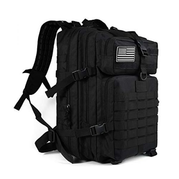 Heran Tactical Backpack 1 Tactical Backpack 45L Army 3 Day Assault Pack Molle For Bag Heavy Duty Black
