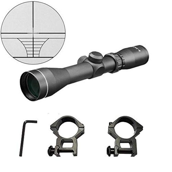 CZSM Rifle Scope 2 Long Eye Relief Scope 2-7x42 Rangefinder Reticle 30mm Tube Diameter Fits Mosin Nagant 1891/30 M39 with Mount Rings