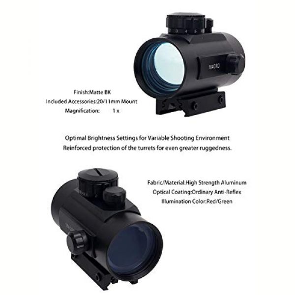 Fashion Sport Rifle Scope 6 Fashion Sport Optics Sight red dot riflescope Tactical 1X40 Illuminated Red Green Dot for Hunting