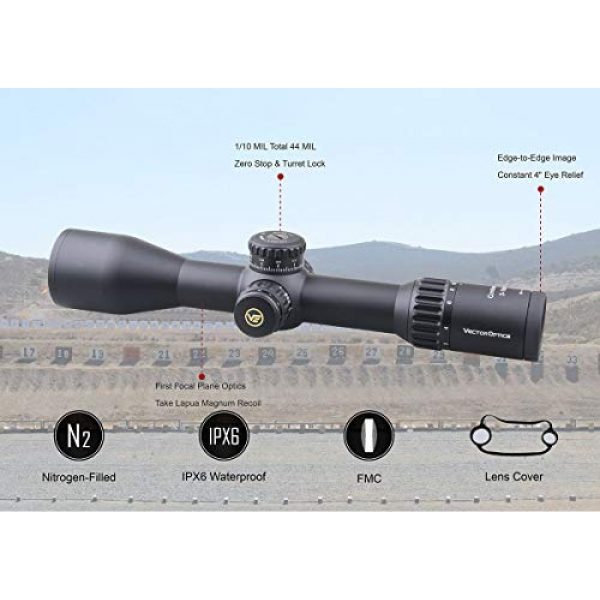 Vector Optics Rifle Scope 2 Vector Optics Continental Riflescopes 3-18x50 First Focal Plane Tactical MIL Reticle Zero-Stop & Turret Lock 34mm Monotube Illumiated Rifle Scope FFP