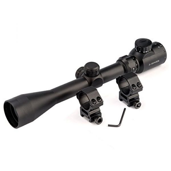 Gazelle Trading Rifle Scope 7 Aukmont 3-9X40 Red & Green Sniper Hunting Rifle Airgun Scope Telescopic Sight Illuminated 20mm Rail Mounts