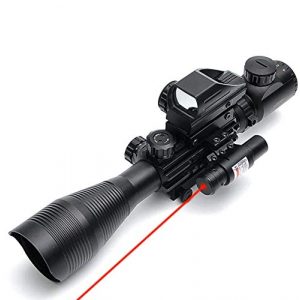 BESTSIGHT Rifle Scope 1 BESTSIGHT 4-12X50 Tactical Rifle Sight with Red Dot, Laser Scope and Accessories for Hunting/Shooting