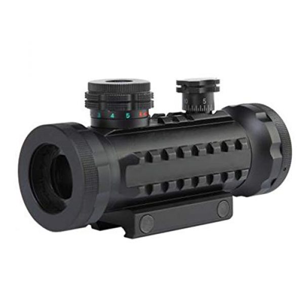 DJym Rifle Scope 3 DJym Tactical Red and Green Dot Sight Scope, Reflex Sight Scope for Air Hunting Riflescope