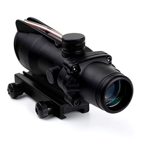 Armybase Rifle Scope 4 Armybase Riflescope ACOG 4X32 Real Fiber Optics Red Dot Illuminated Chevron Glass Etched Reticle Tactical Optical Sights Scope