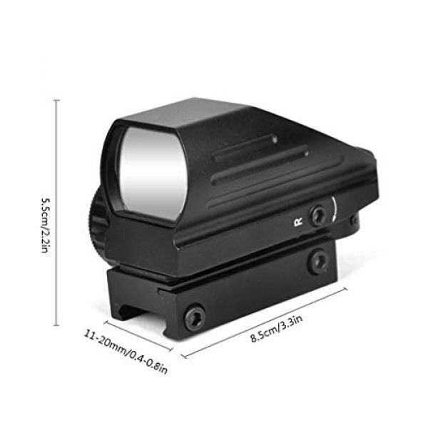 AJDGL Rifle Scope 5 AJDGL 1x22x33mm Tactical Red Dot Sight- Optical Holographic Scope with 4 Reticles Patterns Adjustable Brightness for Shooting Hunting