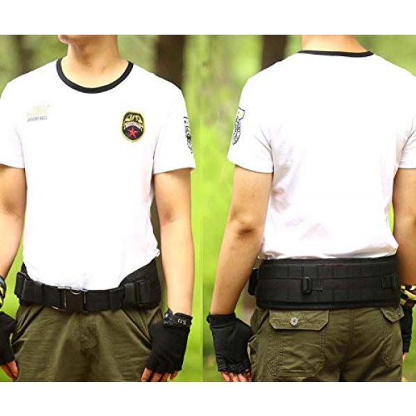 Selighting Tactical Belt 6 Tactical Battle Belts MOLLE Waist Belt Padded Velcro Military Combat Belt with Mesh Lining for Hunting Shooting Airsoft Games Paintball