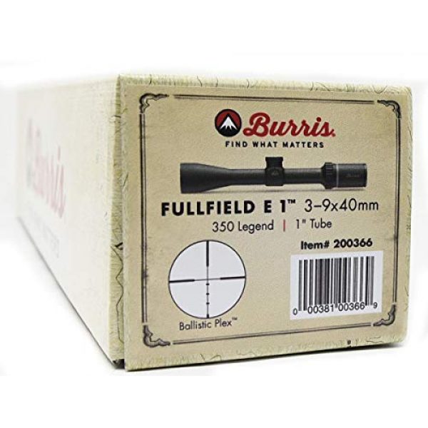 Burris Rifle Scope 6 BURRIS Fullfield E1 3-9x40mm 1" Tube Waterproof Shockproof Fogproof Matte Black Riflescope