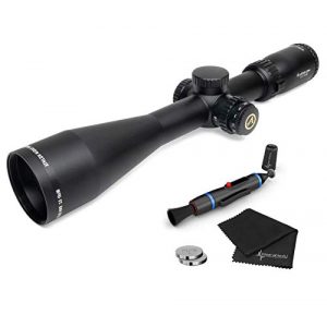 Wearable4U Rifle Scope 1 Athlon Optics Midas HMR 2.5-15x50, Capped, Side Focus, 30mm Riflescope with Included Extra Battery CR2032 and Wearable4U Lens Cleaning Pen and Lens Cleaning Cloth Bundle