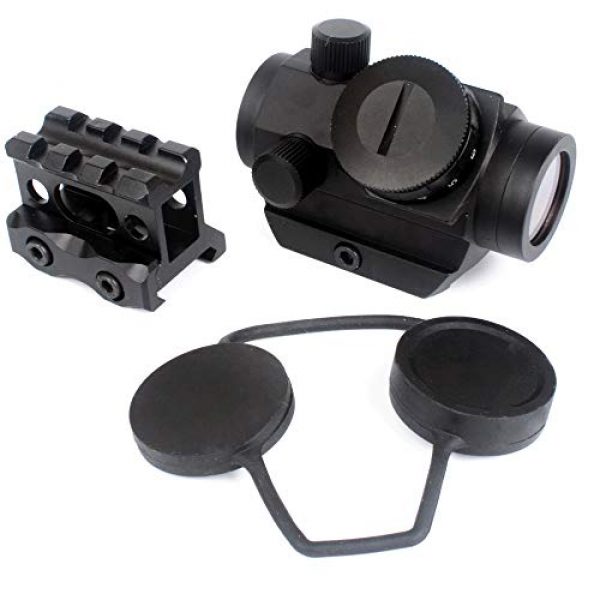 Robin Hunting Rifle Scope 7 Robin Hunting Tactical 2 MOA Micro Reflex Red Dot Sight Rifle Scope with 1 Inch Riser Mount