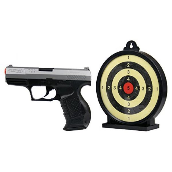 Elite Force Airsoft Pistol 2 Umarex P99 Bi-Color Action Kit w/ Target Airsoft, Black/Grey