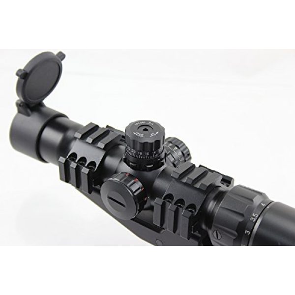 FOLEY Rifle Scope 4 FOLEY 1.5-4X30 Tri-Illuminated Mil Dot or Horseshoe or Chevron Reticle Riflescope with Locking Turrets