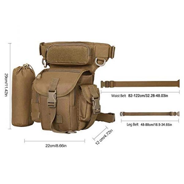 Eshow Tactical Backpack 2 Eshow Men's Drop Leg Pouch Tools Bags Tactical Leg Bag Fanny Pack Thigh Bags Bike Cycling Hip Bag Canvas Waist Packs