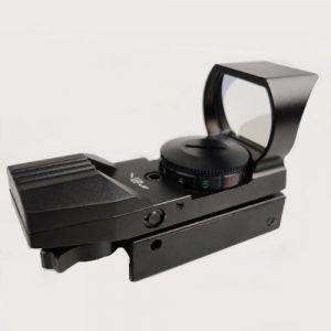 DYZ Rifle Scope 1 Tactical 4 Reticle R&G Illuminated Red Dot Sight with Weaver/Picatinny Rail Mount w/Sunshade