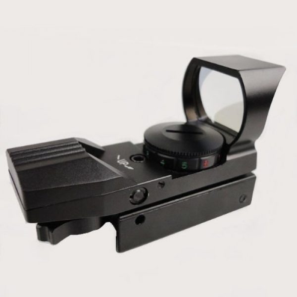 DYZ Rifle Scope 1 Tactical 4 Reticle R&G Illuminated Red Dot Sight with Weaver/Picatinny Rail Mount w/Sunshade