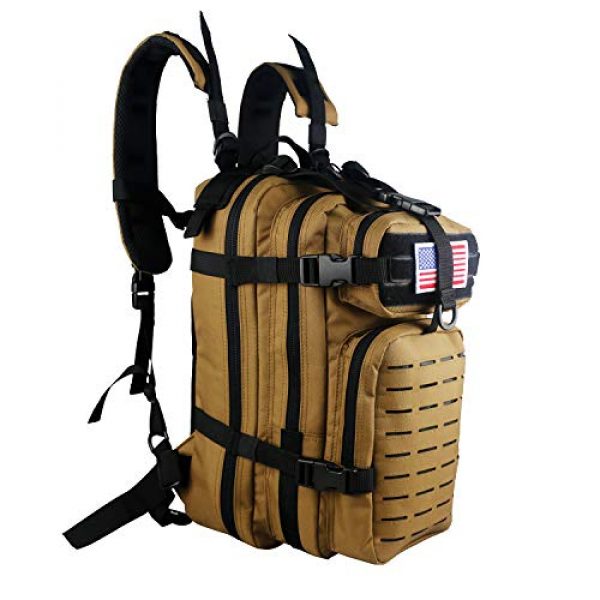 Warriors Product Tactical Backpack 2 Warriors Product Small Assault Backpack Military Tactical Backpack Bag with Flag Patch for Outdoor,Hiking, Camping Travel