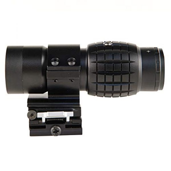Bbrand Rifle Scope 3 3X Magnifier flip to Side Scope 3x30mm Rifle Magnifier with QD Mount and Len Covers (Black)