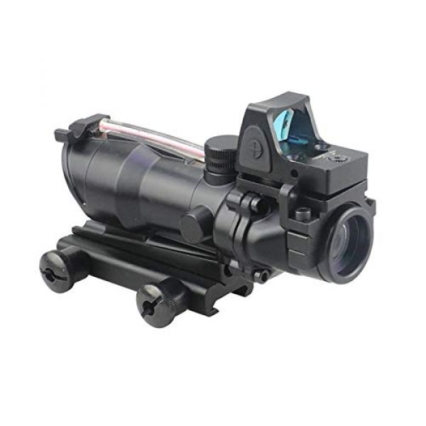 AJDGL Rifle Scope 7 AJDGL Optic Scope 4x32 Scope True Fiber Red Illuminated Crosshair Reticle Scopes with 20mm Rail Mount Holographic Sight