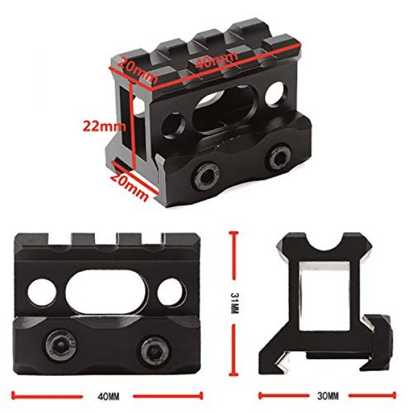 Robin Hunting Rifle Scope 4 Robin Hunting Tactical 2 MOA Micro Reflex Red Dot Sight Rifle Scope with 1 Inch Riser Mount