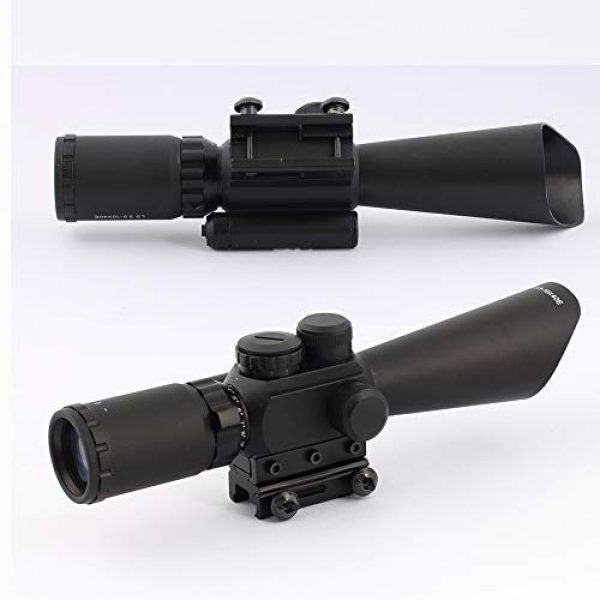 MUJING Rifle Scope 2 MUJING Tactical 3.5-10x40 Adjustable Dovetail Optics Rifle Scope Fit 11mm or 20mm Picatinny Rail