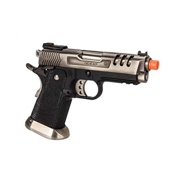 Lancer Tactical Airsoft Pistol 4 Lancer Tactical WE-Tech Hi-Capa 3.8 Deinonychus Full Auto Gas Blowback Airsoft Pistol Silver