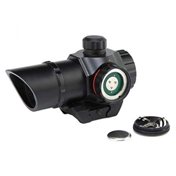 DJym Rifle Scope 4 DJym Tactical 1X22 Mini Red and Green Visual Line, The Red Point in The Range 22 Mm Rail