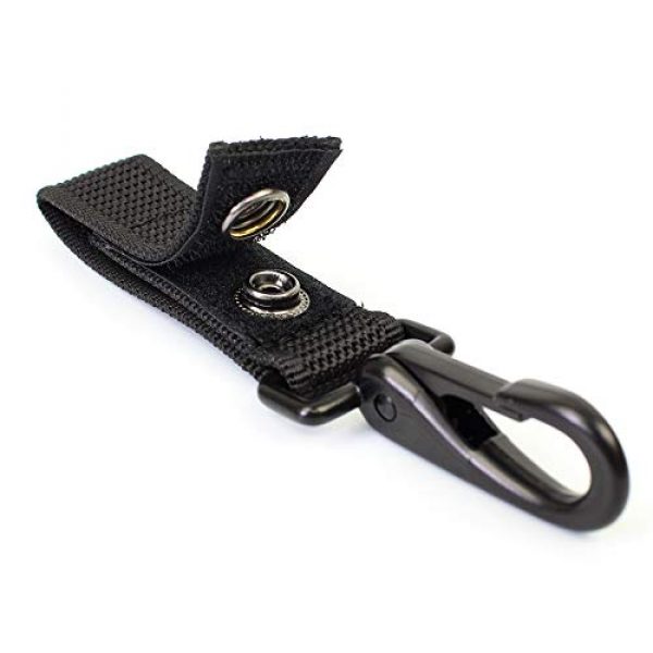 ROCOTACTICAL Tactical Pouch 5 ROCOTACTICAL Duty Nylon Web Key Ring Holder, Key Strap Keeper with Snap and Metal Key Clip, Belt Keeper with Key Holder, 2 Pack