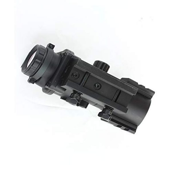 HONESTILL Rifle Scope 4 HONESTILL 4x32 Tactical Rifle Scope Red Dot Sight 20mm Dovetail Reflex Optics Scope with Fiber Optic Sight
