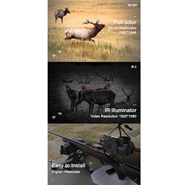 DJym Rifle Scope 3 DJym Infrared Night Vision, Thermal Imaging Night Vision Digital Video Patrol Hunting