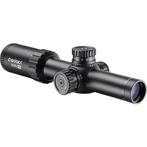BARSKA Rifle Scope 1 BARSKA Level HD 1-4x24mm Level HD Riflex, 40mm, Black (AC12798)
