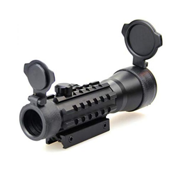 DJym Rifle Scope 2 DJym Used for Hunting Rifle red dot Sight, 2x30 HD Blue Film Red and Green Aiming Nitrogen Waterproofing Anti-Fog