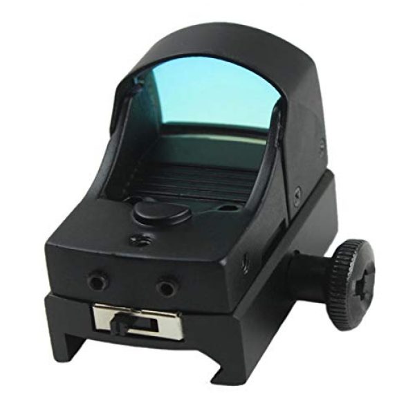 Without Rifle Scope 6 Toy Gun Sight Red dot Sight Magnification Mini Holographic Sight Light Red Green Dot Laser Scope Optics Sight (Color : Black)