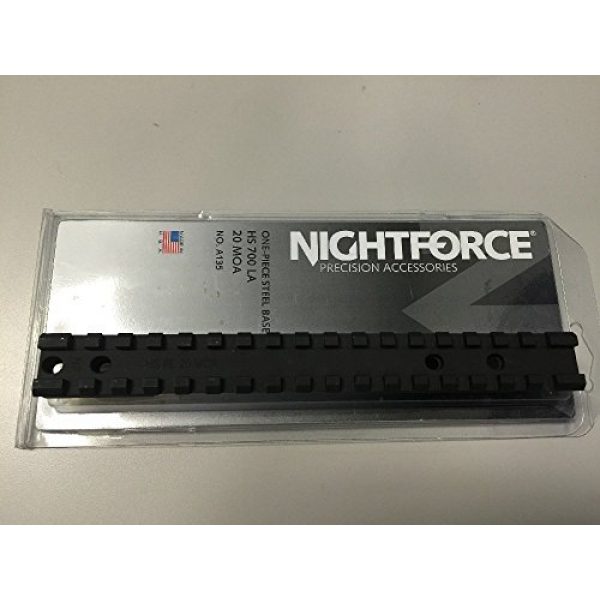 NightForce Rifle Scope Base 1 Nightforce One Piece Base HS 700 - Long Action 20 MOA 8-40 screws