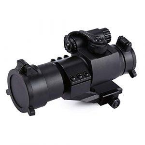 Without Rifle Scope 1 Toy Gun Sight Red dot Sight Magnification Hunting Mirror 32mm M2 Sight Gun Sight Reflecting red and Green dot Sight (Color : Black)