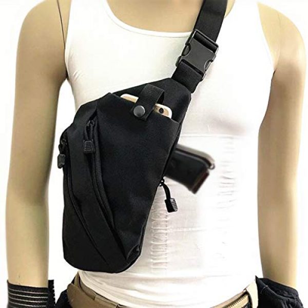 HWZ Tactical Pouch 2 HWZ Multifunctional Concealed Tactical Storage Gun Bag Holster Men's Right Nylon Shoulder Bag Anti-Theft Bag Chest Bag HuntingCycling, Camping, Leisure, Sports