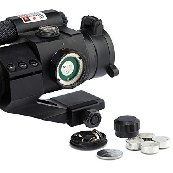 DJym Rifle Scope 4 DJym HD Blue Film Without Magnification, Inner Red Dot Sight with Red Professional Shockproof Waterproof Anti-Fog Sight