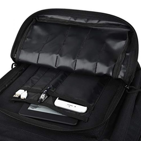 Heran Tactical Backpack 5 Tactical Backpack 45L Army 3 Day Assault Pack Molle For Bag Heavy Duty Black