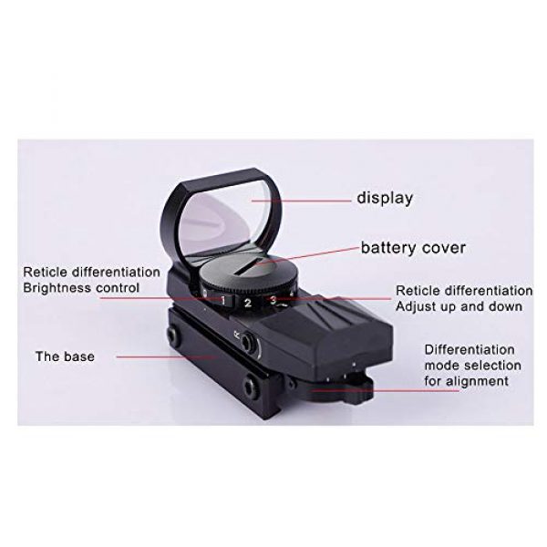 DONGYUCHUN Rifle Scope 2 DONGYUCHUN No Magnification Fast Sight 4 Point Silver Film Holographic Mirror Adjustable Light red dot Sight