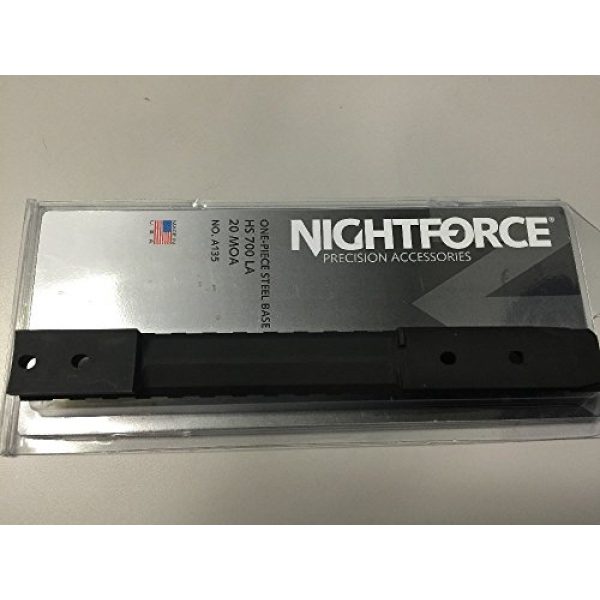 NightForce Rifle Scope Base 2 Nightforce One Piece Base HS 700 - Long Action 20 MOA 8-40 screws