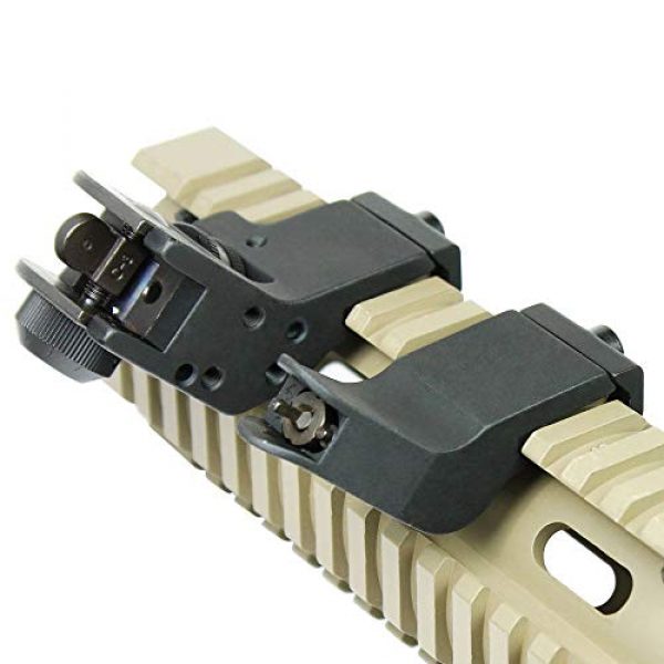 KTAIS Rifle Sight 5 KTAIS US 45 Degree Offset Front&Rear Rapid Transition BUIS Adjustable Iron Sight Set (Color : Black)