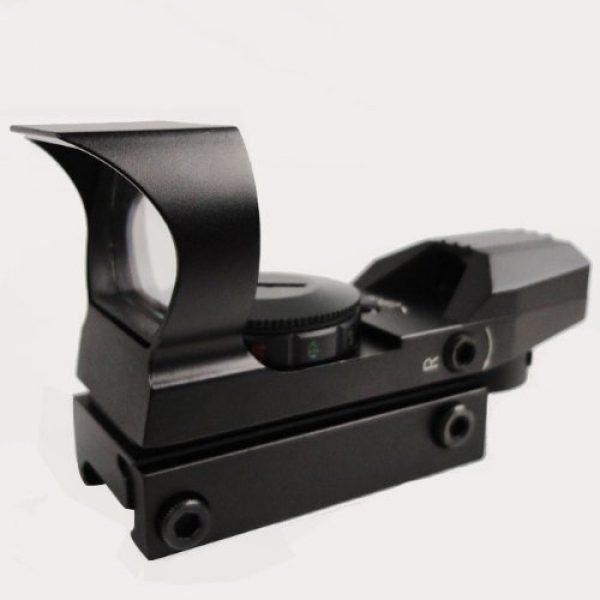 DYZ Rifle Scope 3 Tactical 4 Reticle R&G Illuminated Red Dot Sight with Weaver/Picatinny Rail Mount w/Sunshade